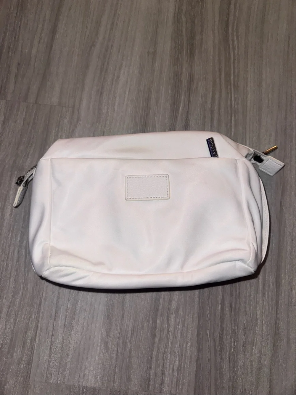 Women's White Cosmetic Pouch - Clean Travel Makeup Case